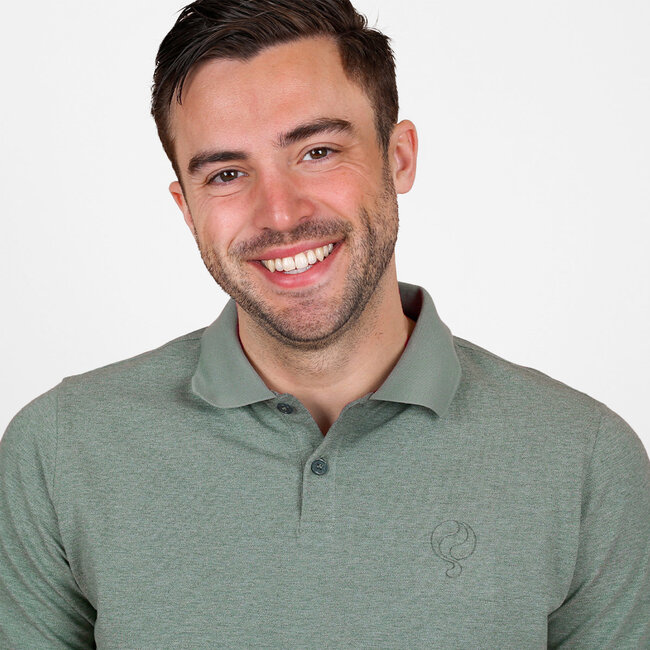 Men's Polo Toldijk – Light Green Melange