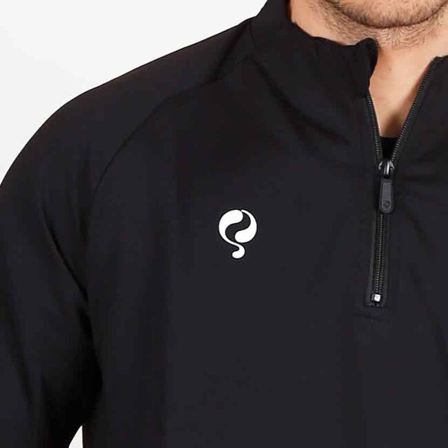 Legend Zip Sweater Black – Sporty Sweater with Half Zip