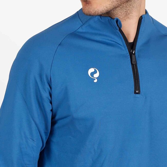 Legend Zip Sweater Blue | Sporty Sweater with Half Zip