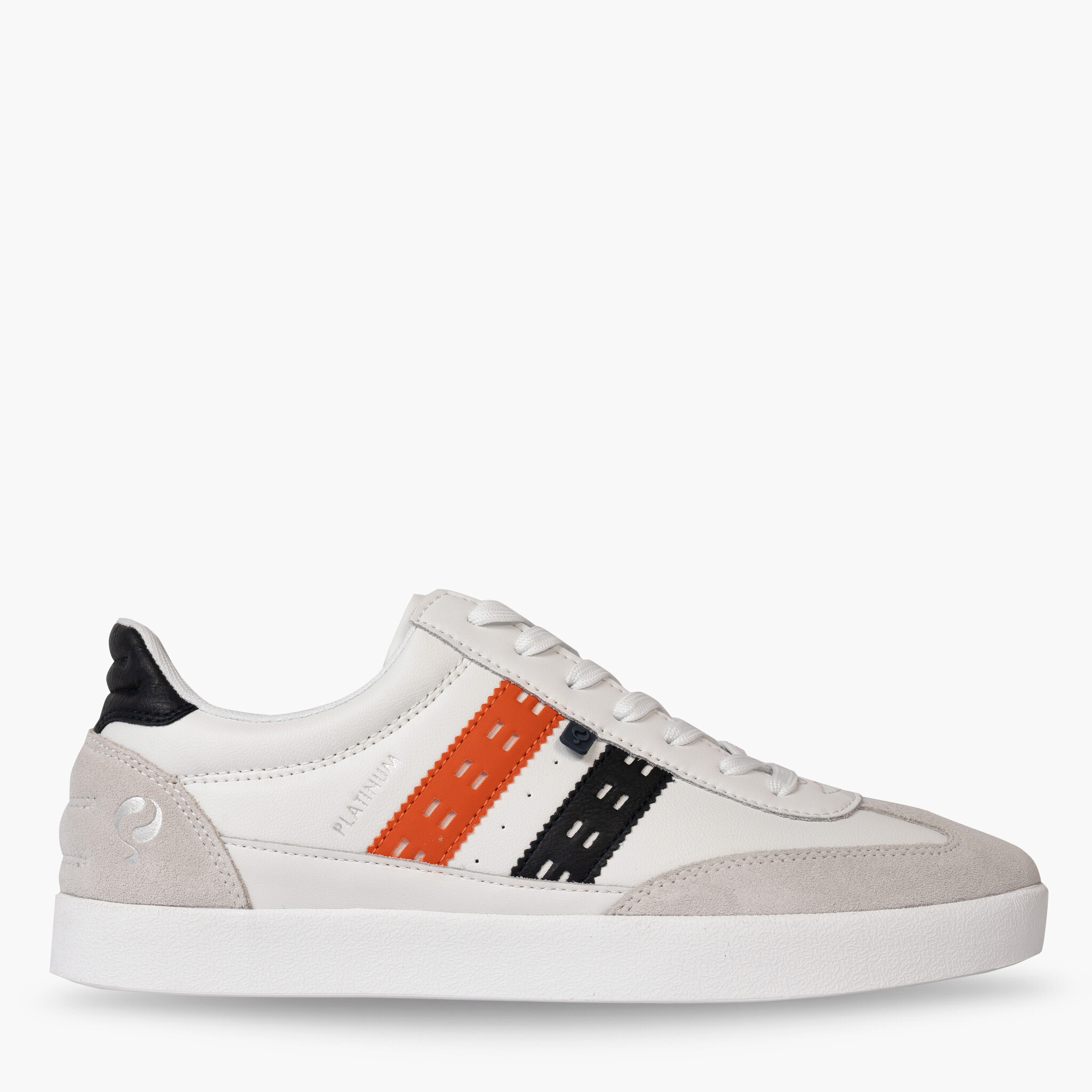 Heren Sneaker Platinum | Wit/Donkerblauw/Oranje afbeelding