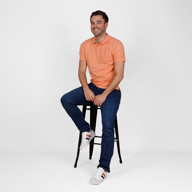Heren Polo Willemsdorp - Lichtoranje Melange