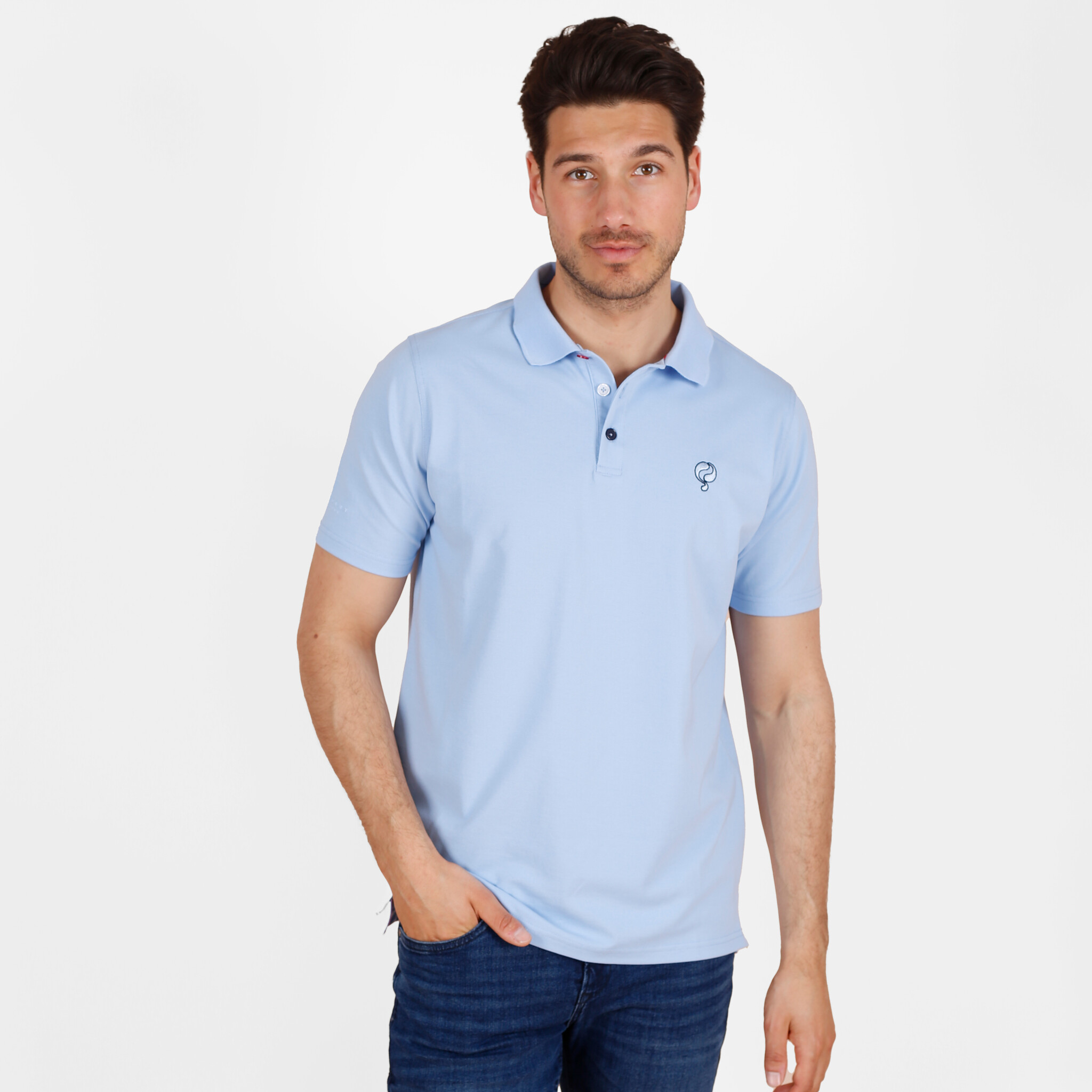 Heren Polo Willemstad | Ochtendblauw afbeelding