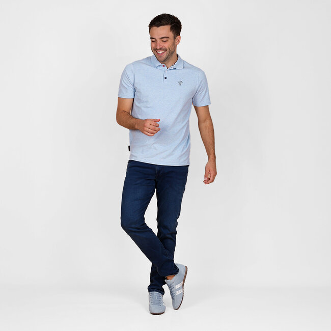 Men's Polo Willemstad - Mist Blue Melange