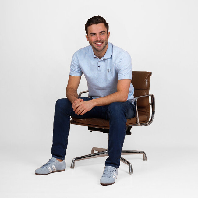 Men's Polo Willemstad - Mist Blue Melange
