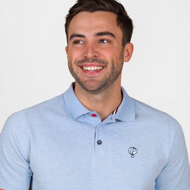 Men's Polo Willemstad - Mist Blue Melange
