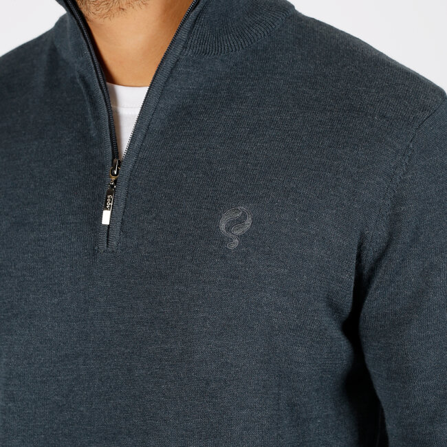 Heren Trui Kralingen - Jeansblauw Melange