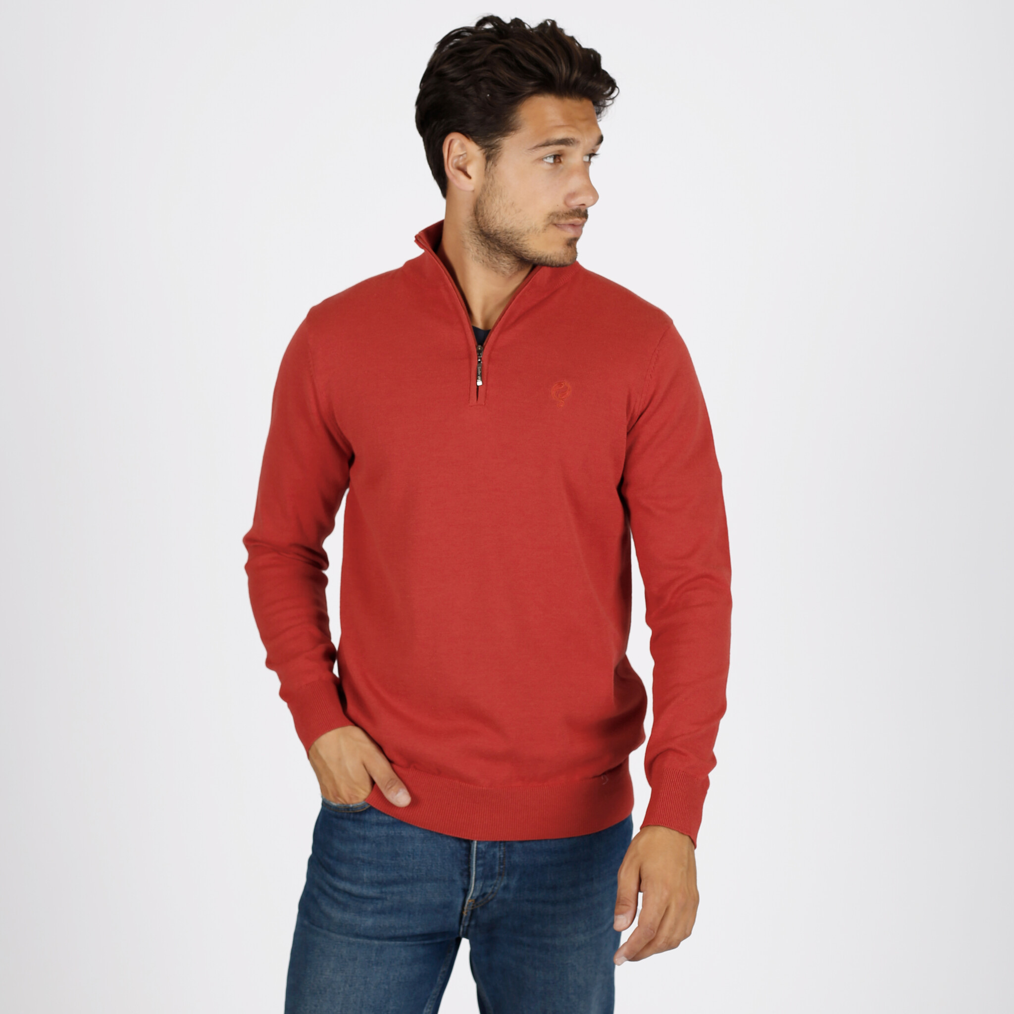 Heren Trui Kralingen | Rood Oranje Melange afbeelding