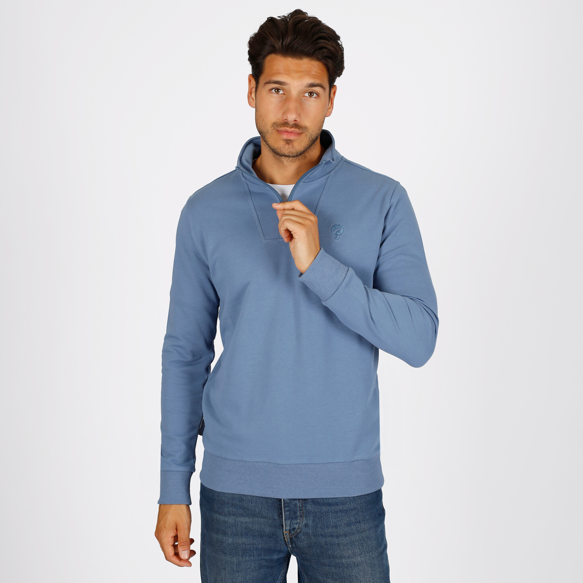 Heren Trui Rhenen | Denimblauw afbeelding