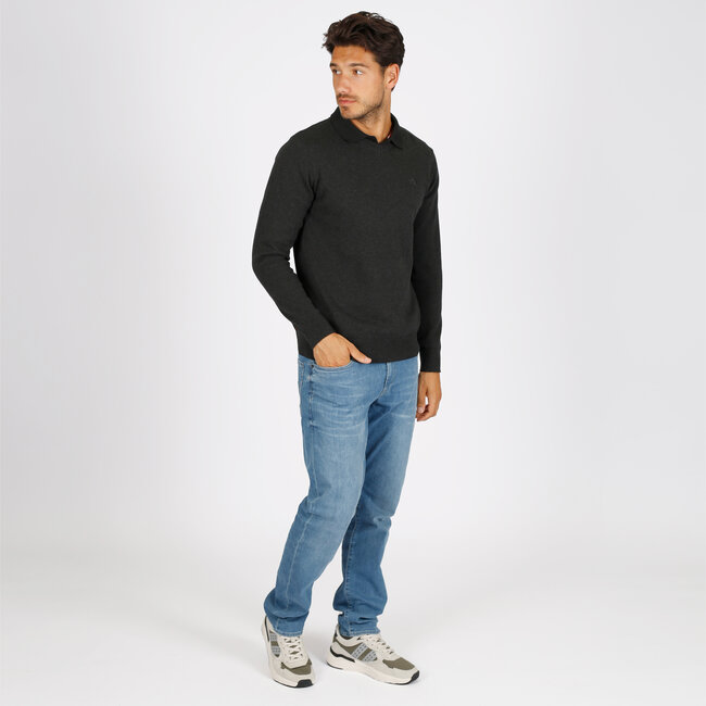 Heren Trui Heemskerk - Zwart/ Antraciet