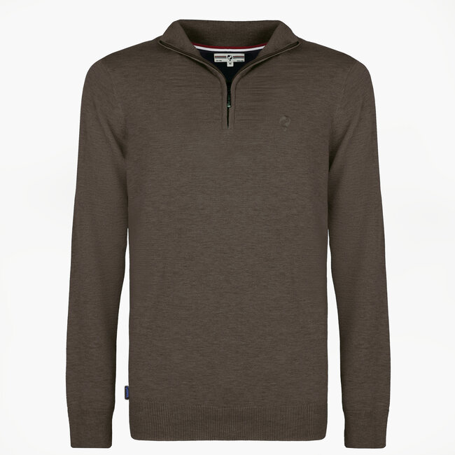 Heren Trui Kralingen - Donker Taupe Melange