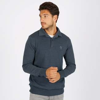 Q1905 Men's Sweater Casteren - Jeans Blue Melange