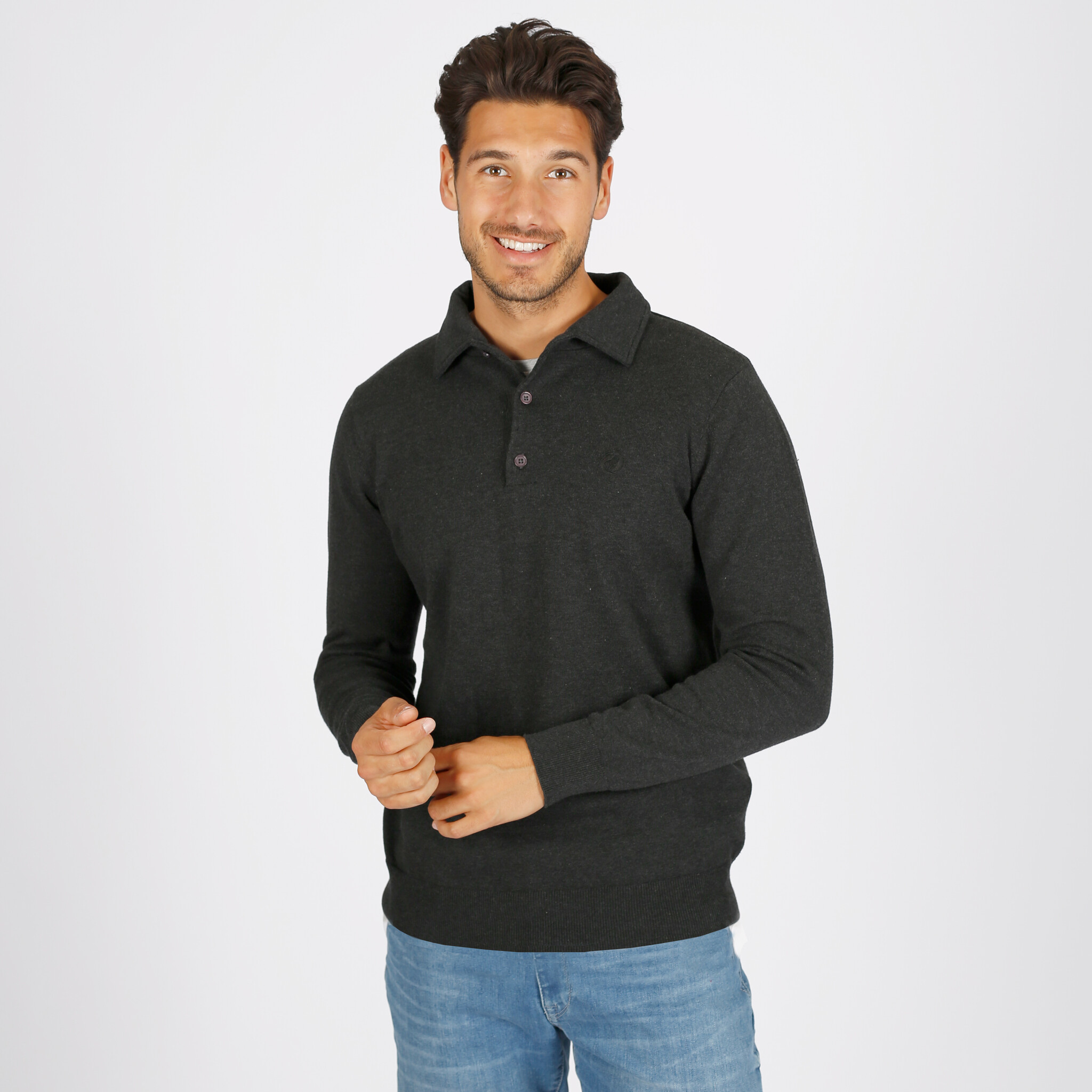 Heren Trui Casteren | Zwart/ Antraciet afbeelding