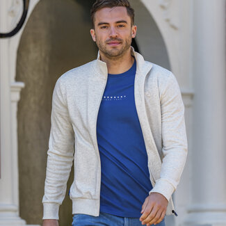 Q1905 Heren Sweatvest Blokland - Witgrijs