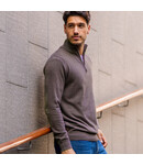 Q1905 Men's Sweater Kralingen - Dark Taupe Melange