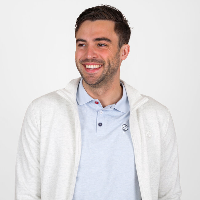 Heren Sweatvest Blokland - Witgrijs