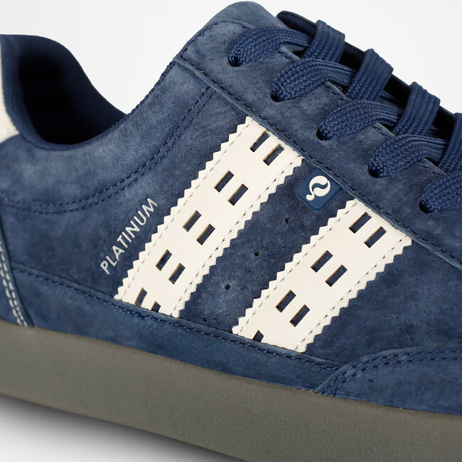 Heren Sneaker Platinum - Blauw/OffWhite/Grijs