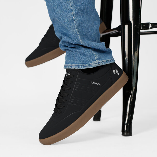 Heren Sneaker Platinum One - Zwart/Gum