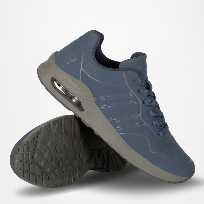 Heren Sneaker Hank - Middenblauw/Antraciet