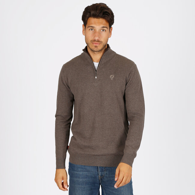 Men's Sweater Kralingen - Dark Taupe Melange