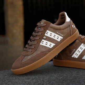 Q1905 Heren Sneaker Platinum - Middenbruin/OffWhite/Gum