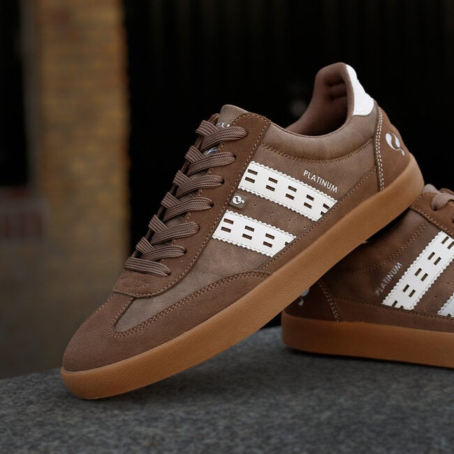 Heren Sneaker Platinum - Middenbruin/OffWhite/Gum