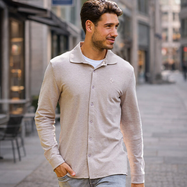 Men's Shirt Putten – Sand Melange