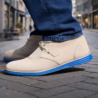 Q1905 Men's Shoe Montfoort - Sand/Royal Blue
