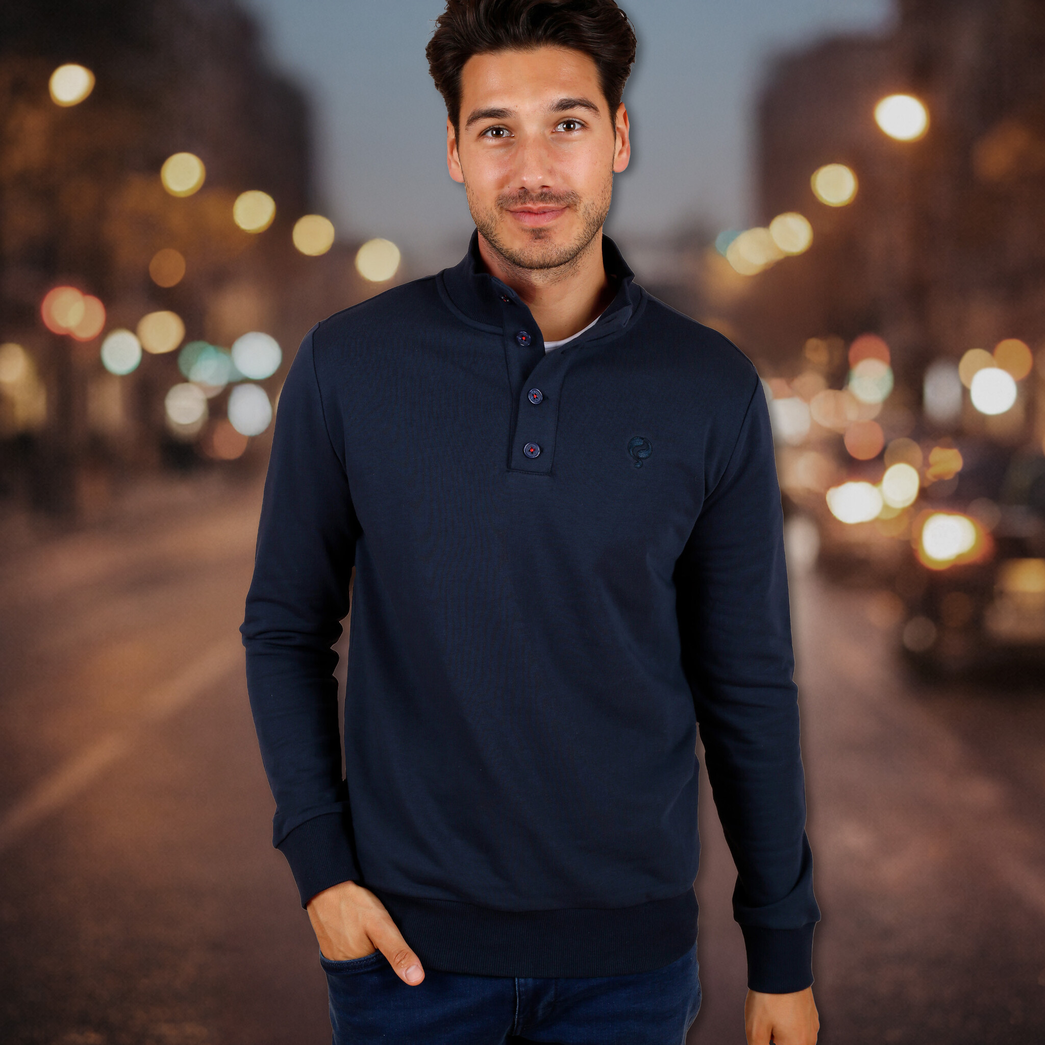 Heren Trui Plaatsluis | Donkerblauw
