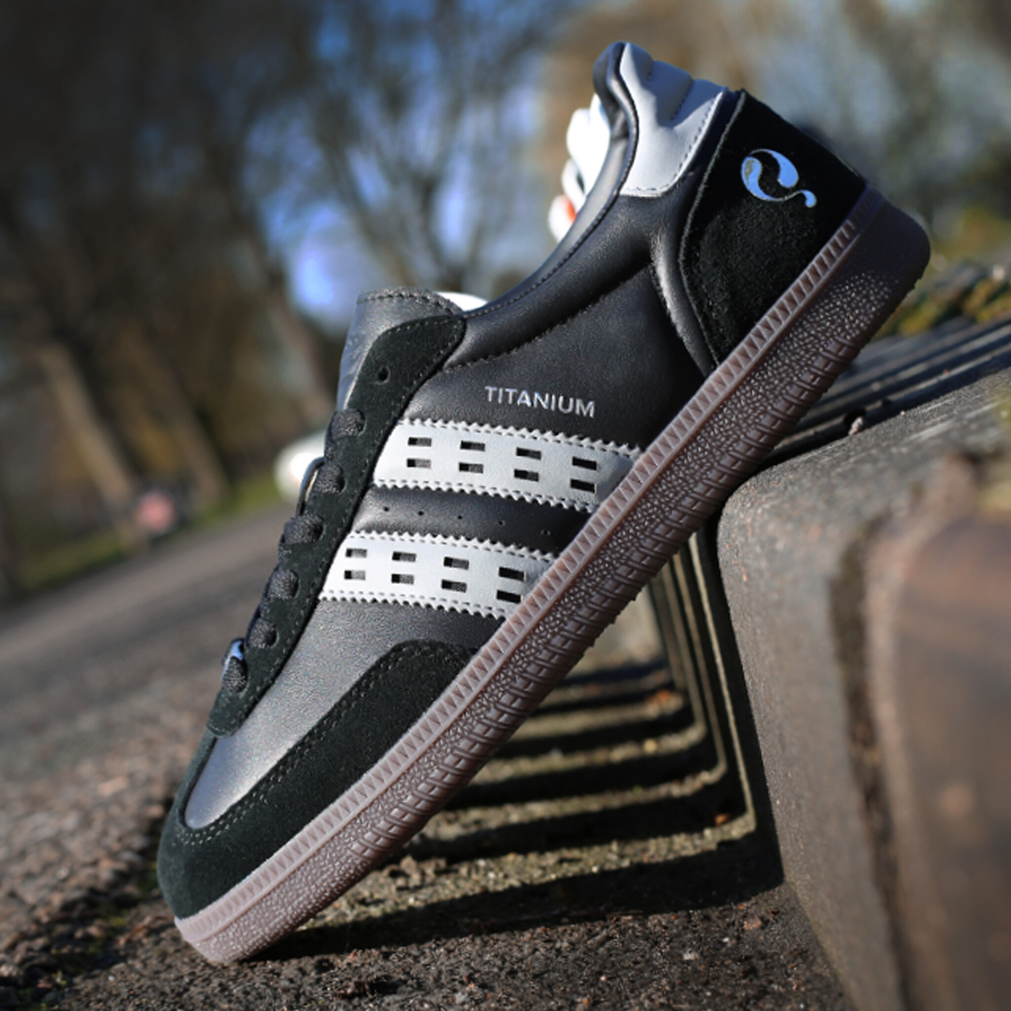 Heren Sneaker Titanium | Zwart Lichtgrijs