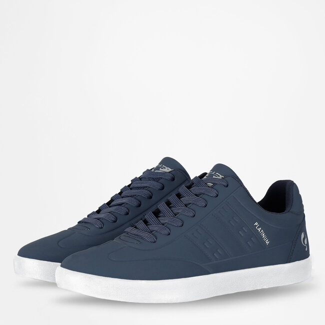 Heren Sneaker Platinum One - Middenblauw/ Wit