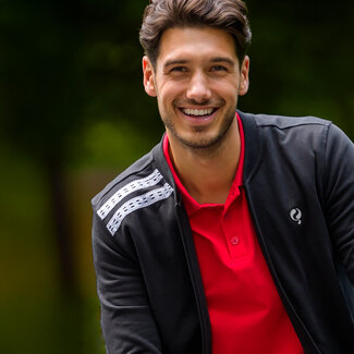 Q1905 Men's Cardigan Tirns - Black
