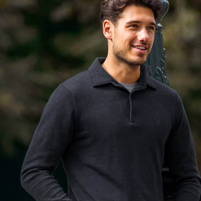Men's Sweater Casteren - Black/Anthracite