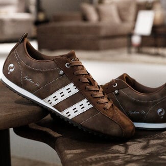 Q1905 Heren Sneaker Typhoon SP - Middenbruin/OffWhite/Gum