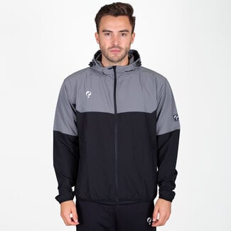Q1905 Heren Active Trainingsjack Kasius  - Zwart/Grijs/Wit