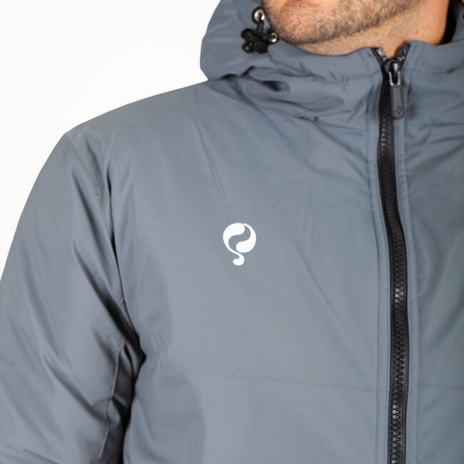 Heren Winterjas Evergreen - Grijs/Wit