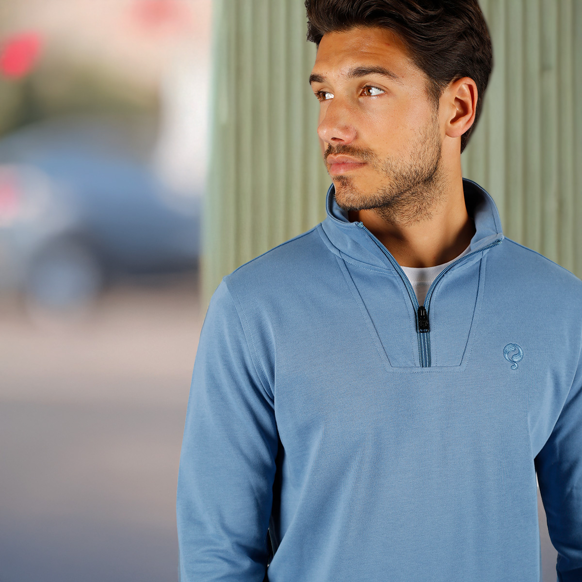 Pull Rhenen Heren Trui Rhenen - Denimblauw | Q1905 - Q1905