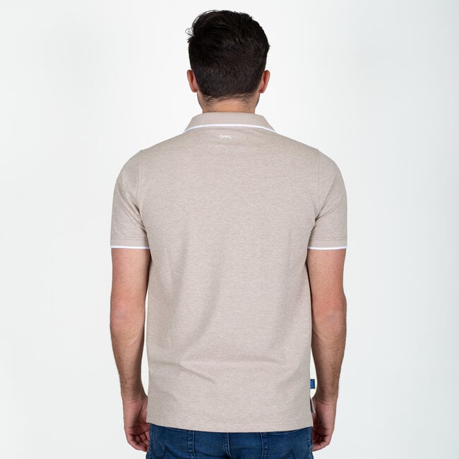 Heren Polo Stein - Zand Melange