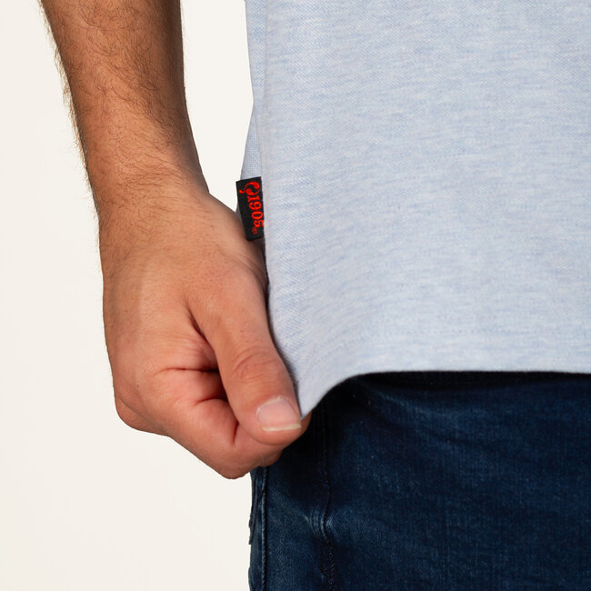 Men's Polo Stein - Mist Blue Melange