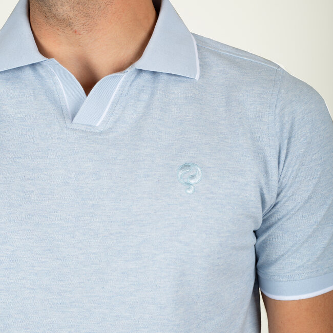 Men's Polo Stein - Mist Blue Melange