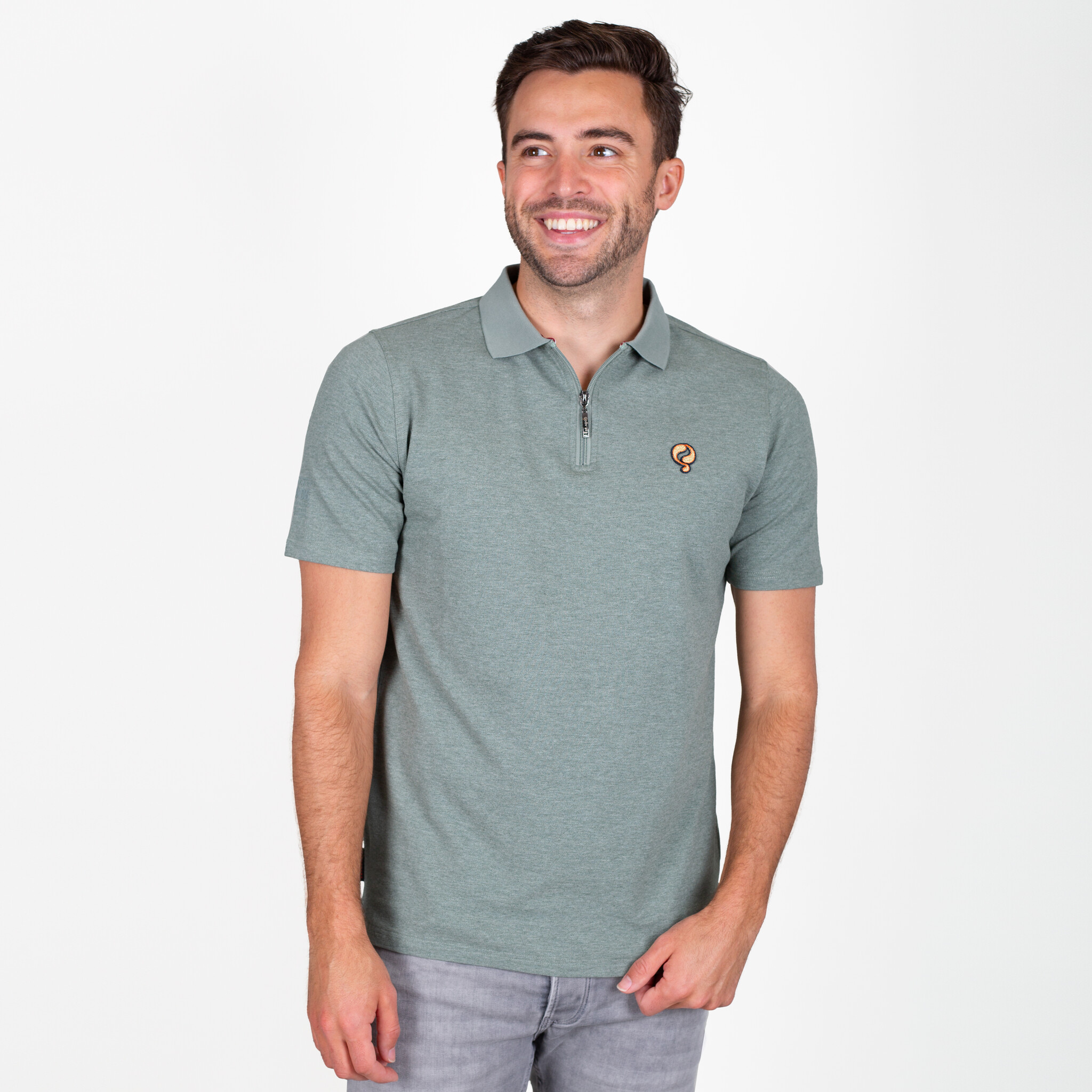 Heren Polo Zuidland | Lichtgroen Melange