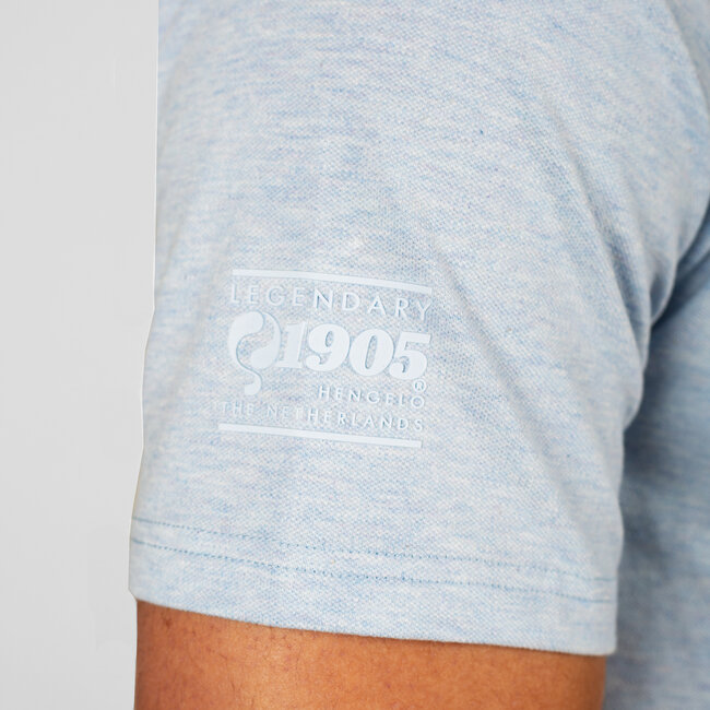 Men's Polo Zuidland - Mist Blue Melange