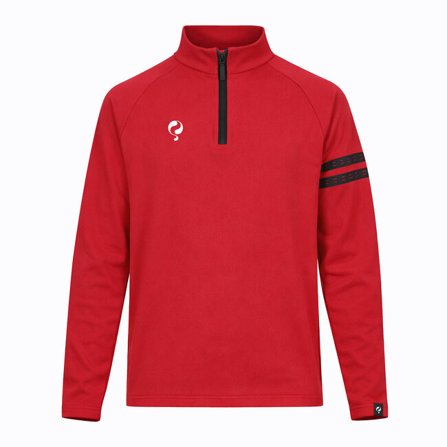 Legend Zip Sweater Red | Sporty Sweater with Half Zip
