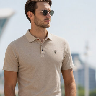 Q1905 Men's Polo Willemstad - Sand Melange