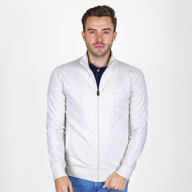 Heren Sweatvest Blokland - Witgrijs