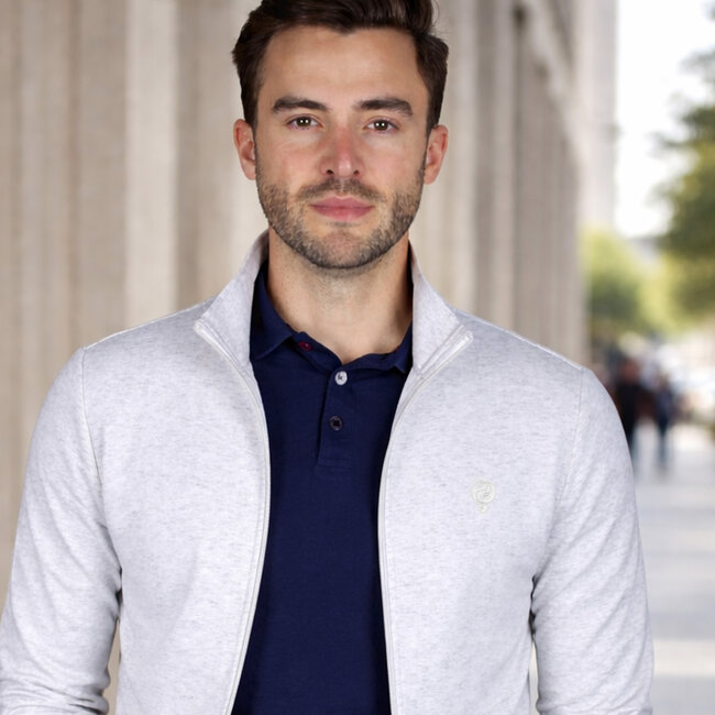 Men's Sweat Vest Blokland - White-grey