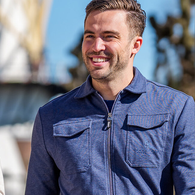 Heren Overshirt Hattem - Donkerblauw Melange