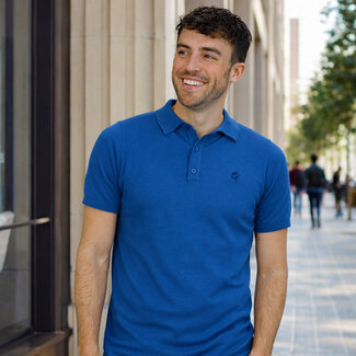 Q1905 Men's Polo Hessum - Evening Blue Melange