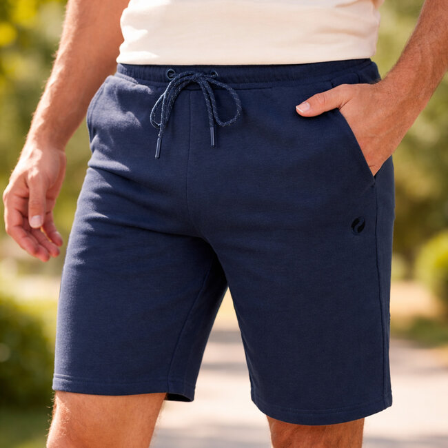 Q1905 Heren Sweatshort Nes - Donkerblauw