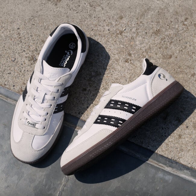 Q1905 Heren Sneaker Titanium - Wit/Zwart