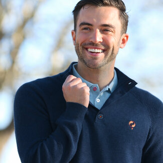 Q1905 Men's Sweater Oldehove - Jeans Blue Melange